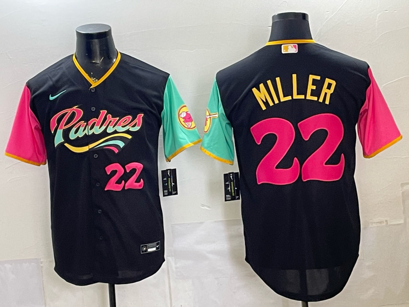 Men San Diego Padres #22 Miller black Nike 2026 MLB Jersey 0528003